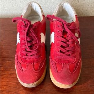 Dolce Vita Red and White Sneakers